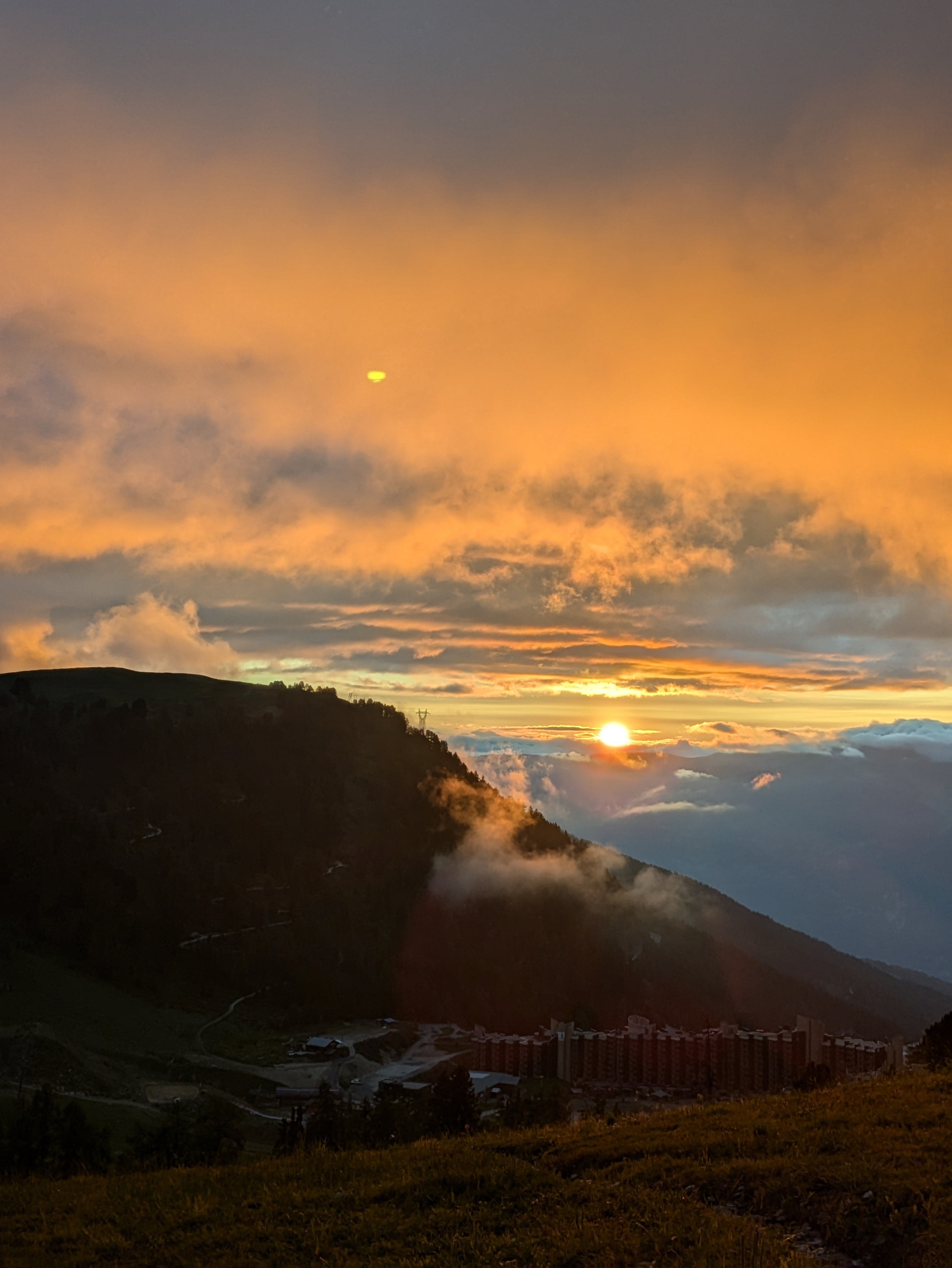 Vue sur la station de haute altitude Belle Plagne